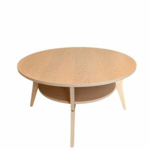 Table base ronde double plateaux