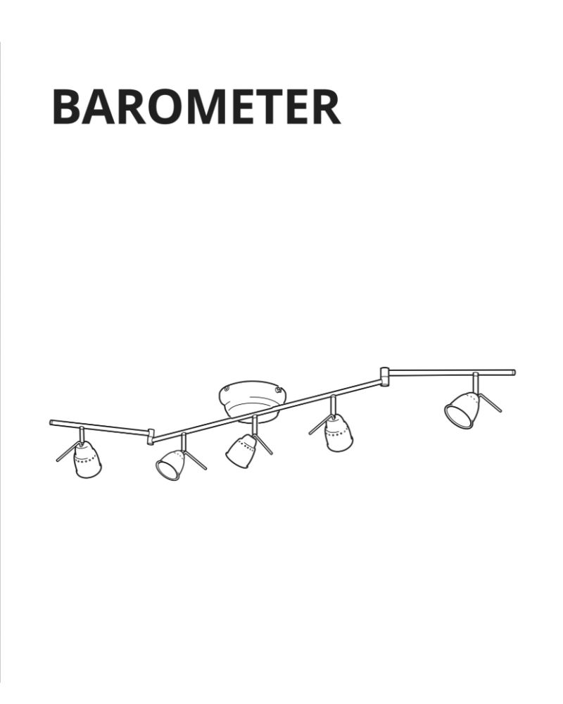 Plafonnier 'Barometer' Ikea, 5 spots orientables – Image 2